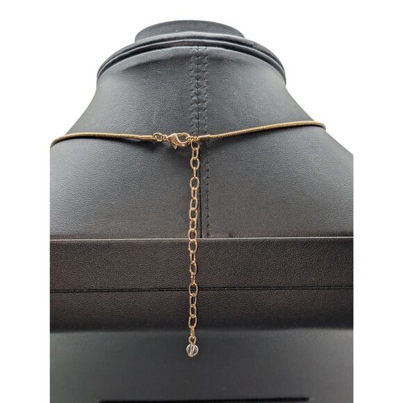 Dana Buchman Gold Tone Hammered Doorknocker Pendant 16"-19" Necklace - Picture 5 of 7